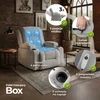 BOX dönthető masszázsfotel, szürke kordbársony