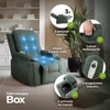 BOX zöld kordbársony dönthető masszázsfotel