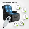 BOX fekete bársony dönthető masszázsfotel
