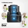 BOX fekete bársony dönthető masszázsfotel