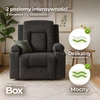 BOX fekete bársony dönthető masszázsfotel