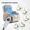 Dönthető masszázsfotel BOX bézs bársony