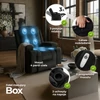 BOX fekete kordbársony dönthető masszázsfotel