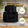 BOX fekete kordbársony dönthető masszázsfotel