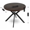LUGO Kihúzható asztal 90-190 cm Diófa/Fekete
