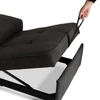 IBERIS 80 cm-es dönthető fotel alváshoz, fekete