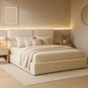 Ágy 160x200 MARSEILLA tárolóval Krémszínű Boucle