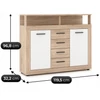 BLAGO MIDI B Fiókos Komód 119.5 cm Sonoma Tölgy/Fehér