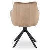 MUMBAI 2 bézs bársony forgószék
