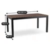ARGOS Kerti asztal 160-210 cm Diófa/Fekete