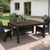 ARGOS Kerti asztal 140-180 cm Diófa/Fekete