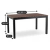 ARGOS Kerti asztal 140-180 cm Diófa/Fekete