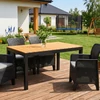 ARGOS Kerti asztal 140-180 cm Tölgyfa/Fekete