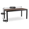 ARGOS Kerti asztal 160-260 cm Diófa/Fekete