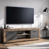BLAGO TV szekrény 140 cm Sötét tölgy/grafitszürke