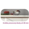 Alsószekrény D 80, fehér magas fényű HG, LINE