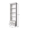 Nyitott könyvespolc 2s, DTD laminált, woodline bézs, TIFFY 05