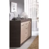Komód, DTD/MDF, tölgy világos/tölgy sötét, KORINA