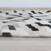 Luxus bőrszőnyeg, fekete/bézs/fehér, patchwork, 200x200, KOŽA TYP 8
