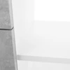 Sarok íróasztal, fehér/beton, NOE NEW