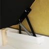 Luxus kivitelű ülőgarnitúra, sárga/barna párnák, balos, MARIETA U
