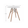 Étkezőasztal, fehér/bükk, átmérő 60 cm, GAMIN NEW 60