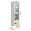 Vitrines szekrény, tölgy sonoma/fehér, OSLO 75461
