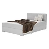 Boxspring típusú ágy 120x200, világosszürke, FERATA KOMFORT