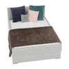 Boxspring típusú ágy 140x200, világosszürke, FERATA KOMFORT