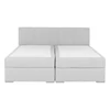Boxspring típusú ágy 160x200, világosszürke, FERATA KOMFORT