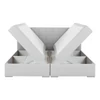 Boxspring típusú ágy 160x200, világosszürke, FERATA KOMFORT