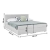 Boxspring típusú ágy 160x200, világosszürke, FERATA KOMFORT
