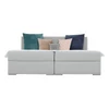 Boxspring típusú ágy 160x200, világosszürke, FERATA KOMFORT