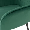 Dizájnos fotel, smaragd Velvet anyag, ZIRKON