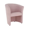Klub fotel puffal, rózsaszín, ROSE