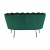 Pad Art-deco stílusban, smaragd Velvet anyag/gold króm-arany, NOBLIN