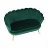 Pad Art-deco stílusban, smaragd Velvet anyag/gold króm-arany, NOBLIN