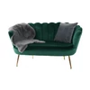 Pad Art-deco stílusban, smaragd Velvet anyag/gold króm-arany, NOBLIN