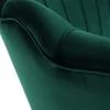 Pad Art-deco stílusban, smaragd Velvet anyag/gold króm-arany, NOBLIN