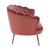 Pad Art-deco stílusban, rózsaszín Velvet anyag/gold chróm-arany, NOBLIN