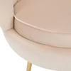 Fotel Art-deco stílusban, bézs Velvet anyag/gold chróm-arany, NOBLIN