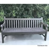 Fából készült kerti pad, szürke, 124 cm, KOLNA