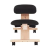 Ergonomikus térdelőszék, fekete/bükkfa, GROCO