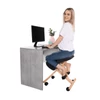 Ergonomikus térdelőszék, fekete/bükkfa, GROCO