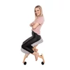 Ergonomikus térdelőszék, szürkésbarna Taupe/bükkfa, FLONET