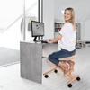 Ergonomikus térdelőszék, krémszínű/bükkfa, GROCO