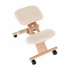 Ergonomikus térdelőszék, krémszínű/bükkfa, GROCO