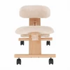 Ergonomikus térdelőszék, krémszínű/bükkfa, GROCO