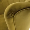 Fotel Art-deco stílusban, mustár színű Velvet anyag/gold chróm-arany, NOBLIN