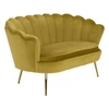 Pad Art-deco stílusban, mustár színűVelvet anyag/gold chróm-arany, NOBLIN